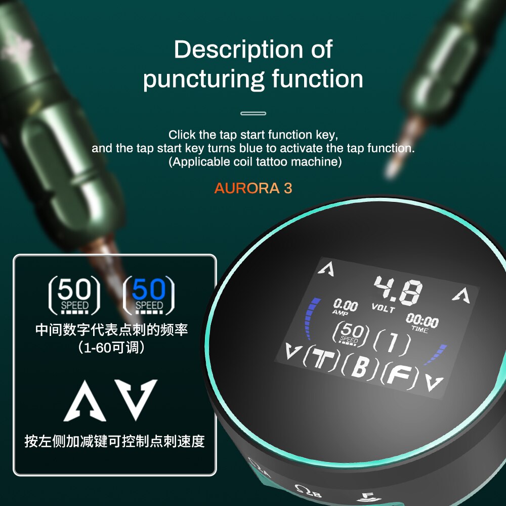 Aurora III Touch Screen Tattoo Power Supply